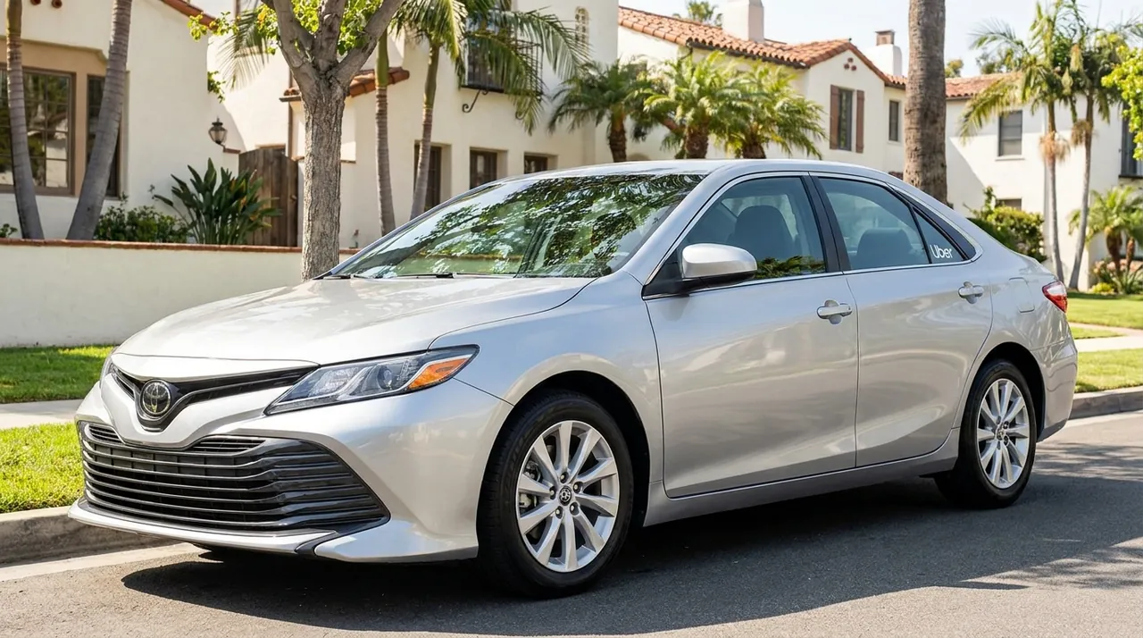 Toyota Camry rideshare rental car for Uber and Lyft in California